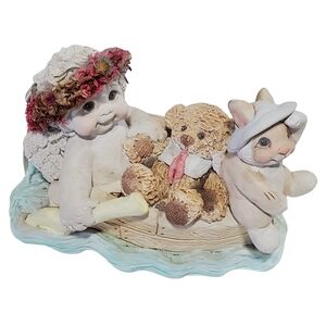 Vintage Dreamsicles Land Ho! 10043 Cherub in a Boat Bunny Bear